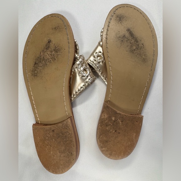 Jack Rogers Classic Gold Metallic Sandals - Size 7 M - Preppy Icon! - Picture 6 of 7